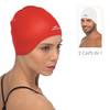 2-in-1 Premium Silicone Swim Cap - Reversible - Wear It On Both Sides - Wrinkle-Free Swimming Cap
