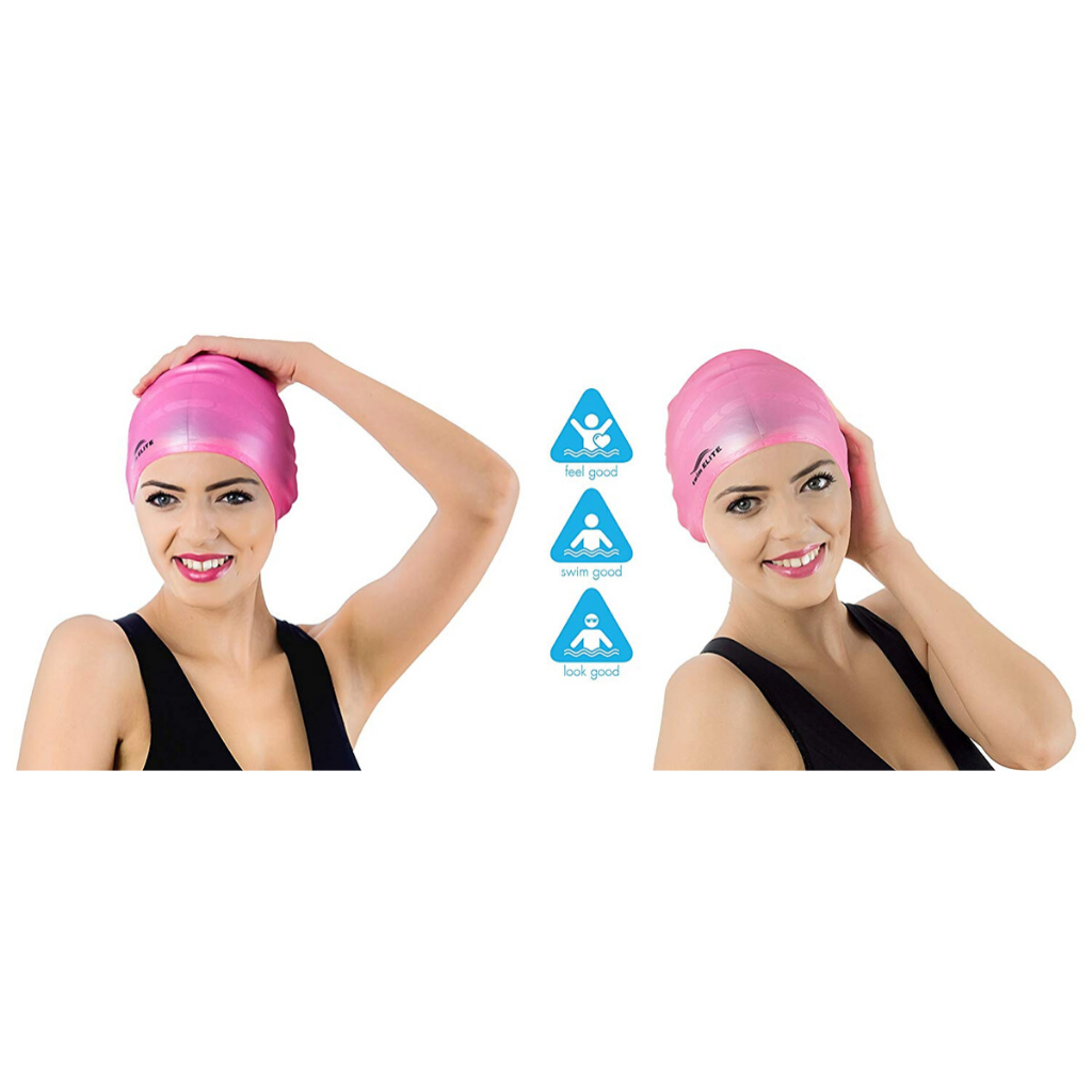 Silicone Swimcap for Long Hair - Swimming Caps for Women & Men
